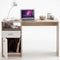FMD Bureau met 1 lade 123x50x76,5 cm eikenkleurig en wit