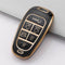 Autosleutel hoesje - TPU Sleutelhoesje - Sleutelcover - Autosleutelhoes - Geschikt voor Hyundai - goud - E6 - Hyundai i20, Hyundai i30, Hyundai ix20, Hyundai ix35, Hyundai Bayon, Hyundai ionic electric, Hyundai Kona, Hyundai Kona Electric, Hyundai S