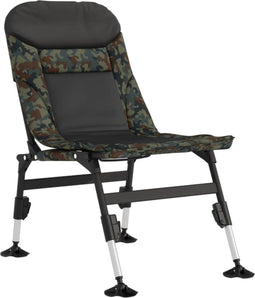 vidaXL - Visstoel - met - verstelbare - modderpoten - inklapbaar - camouflage