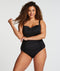 Hunkemöller Scallop - Badpak - Verstelbare schouderbandjes - Zwart - Maat 34