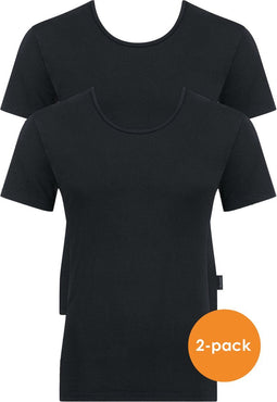 Sloggi 24/7 Shirt - O-hals - 2-pack - Zwart