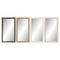 Wandspiegel DKD Home Decor Kristal Natuurlijk Bruin Wit Donker grijs PS 4 Stuks (36 x 2 x 66 cm)