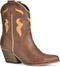 PS Poelman Dixie - Cowboylaarzen - Western hak 7 cm - Bruin - Maat 38