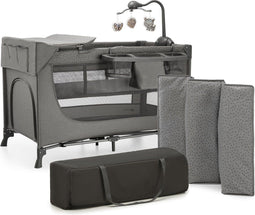 Kinderkraft JOY 2 ACC - Reisbed 3-in-1 - Voor baby's tot 15 kg - Inclusief accessoires - Grijs