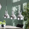 3L Industry chromed glass Hanglamp - excl led lampen - E27 - Zilver ; Grijs