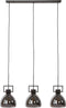 3L Industry chromed glass Hanglamp - excl led lampen - E27 - Zilver ; Grijs