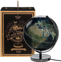 Gentlemen’s Hardware Retro Wereldbol City Lights - 30 cm - met Licht