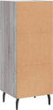 vidaXL - Dressoir - 34,5x34x90 - cm - bewerkt - hout - grijs - sonoma - eikenkleurig