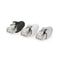Nedis RJ45-Connector - RJ45 Pass Through - Stevig/Gesnoerd FTP CAT6a - Recht - Verguld - 10 Stuks - PVC - Grijs / Wit / Zwart - Doos