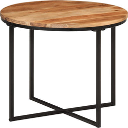 vidaXL - Salontafel - 55x55x45 - cm - massief - acaciahout - en - ijzer