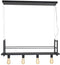 Mexlite Buckley 2983ZW - Hanglamp - Industrieel design 100 cm breed hoogte instelbaar 60-140 cm - Zwart