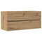 Wastafelkast 100x38,5x45 cm bewerkt hout artisanaal eikenkleur