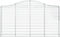vidaXL - Schanskorven - 8 - st - gewelfd - 200x30x100/120 - cm - ijzer