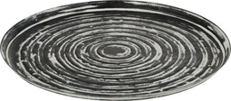 J-Line plateau Rond Klassiek - ijzer - zwart/wit