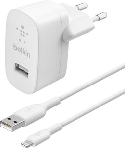 Belkin Boost up wandlader 12W - inclusief Apple lighting kabel - Wit