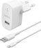 Belkin Boost up wandlader 12W - inclusief Apple lighting kabel - Wit