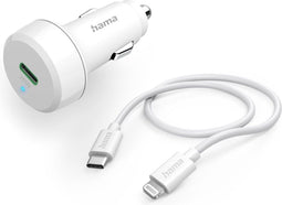Hama 00201611 - Auto-oplaadadapter met Power Delivery 20W - Oplaadkabel - Wit