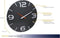 TFA Dostmann 60.3536.10 Wandklok Zendergestuurd 35 cm x 3.5 cm Antraciet