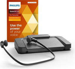 Philips LFH7277/08 - Professionele Transcriptieset - USB voetschakelaar en Stereo headset - Zwart (1 set)