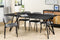 Furntastik Eetkamertafel Badalona, 200x100 cm, zwart