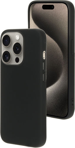 Mobiparts iPhone 15 Pro - Silicone Cover - Soft-touch - Zwart