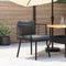 vidaXL - Tuinstoel - met - kussens - poly - rattan - zwart