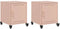 vidaXL - Nachtkastjes - 2 - st - 36x39x43,5 - cm - staal - roze