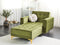 ABERDEEN - Chaise longue - Groen - Symmetrisch - Fluweel