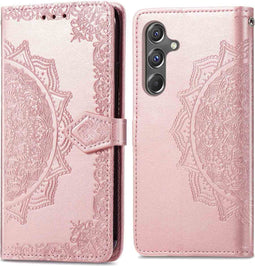 imoshion Hoesje Geschikt voor Samsung Galaxy A15 (5G) / A15 (4G) Hoesje Met Pasjeshouder - imoshion Mandala Bookcase - Rosé Goud