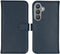 Selencia Samsung Galaxy S24 - Echt Lederen Bookcase - 3 Pashouders - Donkerblauw