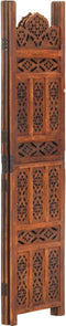 vidaXL - Kamerscherm - 3 - panelen - handgesneden - 120x165 - cm - mangohout - bruin
