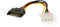 Gembird CC-SATA-PS-M - MOLEX naar SATA voedingskabel - 15 cm - Multi-color