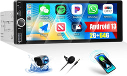 2G+64G Android 13 1-DIN Autoradio met Carplay & Android Auto, 6.86-inch Autoradio met Scherm