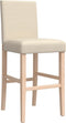 vidaXL - Barstoelen - 2 - st - massief - rubberhout - en - stof