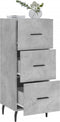 vidaXL - Dressoir - 34,5x34x90 - cm - bewerkt - hout - betongrijs