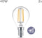 Philips energiezuinige LED Kogellamp Transparant - 40 W - E14 - warmwit licht - 2 stuks - Bespaar op energiekosten