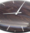 NeXtime - Stille Wandklok - 35cm - Bol Glas- Bruin - 'Edge Wood Dome'