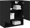 vidaXL - Wandkast - Zwart - Eiken - 60x30x70 - cm - Gelaagd - Hout