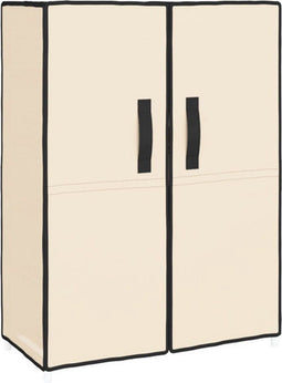vidaXL - Schoenenkast - 60x28x90 - cm - stof - crèmekleurig
