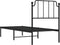 vidaXL - Bedframe - met - hoofdbord - metaal - zwart - 75x190 - cm