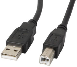 Lanberg CA-USBA-11CC-0018-BK - USB 2.0 Kabel A naar B - 480 Mb/s - Zwart