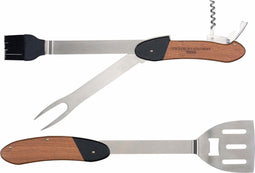 Gentlemen's Hardware Multitool Bbq 29,5 X 9 Cm Hout/rvs Zilver