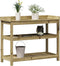 vidaXL - Oppottafel - met - schappen - 108x45x86,5 - cm - geïmpregneerd - hout