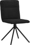vidaXL - Eetkamerstoelen - 2 - st - stof - zwart