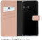 Selencia Hoesje Geschikt voor Google Pixel 8 Pro Hoesje Met Pasjeshouder - Selencia Echt Lederen Bookcase - roze