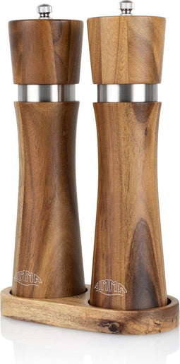 Nimma® Peper en Zoutmolen Set - Verstelbare Maalgraad - Acacia Hout