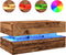 vidaXL - Salontafel - met - LED-verlichting - 90x50x40 - cm - oud - houtkleurig