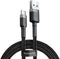 Baseus CATKLF-CG1 - Geweven Nylon USB naar USB-C Snellaadkabel - 2M - Grijs