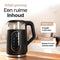 HomeShift® Waterkoker - Temperatuurregeling - 1,7 Liter - 2200W - Zwart