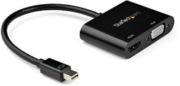 Startech.com MDP2VGAHD20 - Mini DisplayPort naar HDMI VGA adapter - 4K 60Hz - Zwart